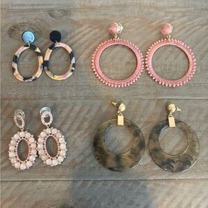 Statement Earring Lot (4 pairs)
